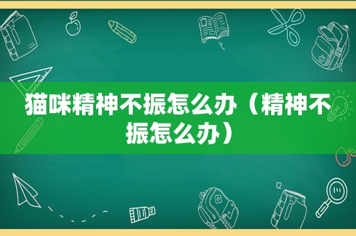 猫咪精神不振怎么办（精神不振怎么办）