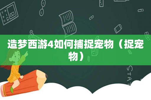 造梦西游4如何捕捉宠物（捉宠物）