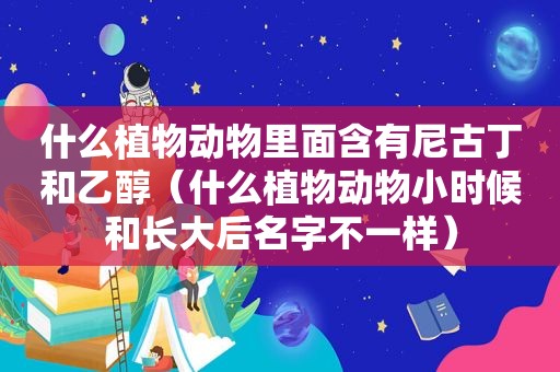 什么植物动物里面含有尼古丁和乙醇（什么植物动物小时候和长大后名字不一样）