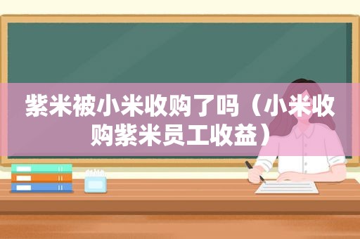 紫米被小米收购了吗（小米收购紫米员工收益）