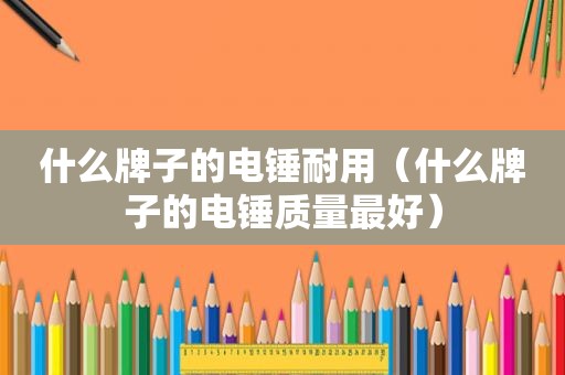 什么牌子的电锤耐用（什么牌子的电锤质量最好）