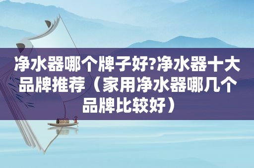 净水器哪个牌子好?净水器十大品牌推荐（家用净水器哪几个品牌比较好）