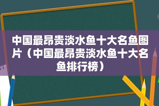 中国最昂贵淡水鱼十大名鱼图片（中国最昂贵淡水鱼十大名鱼排行榜）