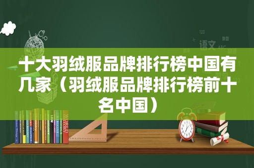 十大羽绒服品牌排行榜中国有几家（羽绒服品牌排行榜前十名中国）