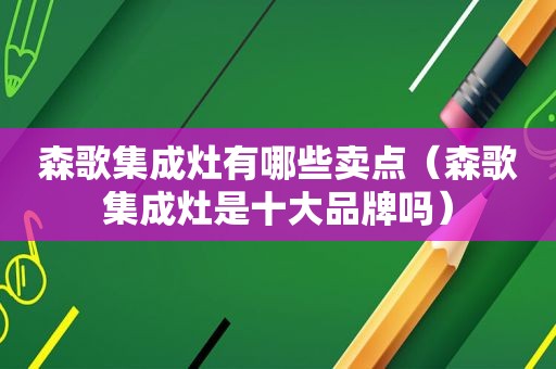 森歌集成灶有哪些卖点（森歌集成灶是十大品牌吗）