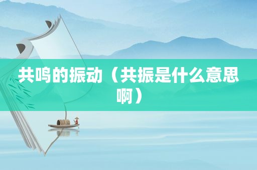 共鸣的振动（共振是什么意思啊）