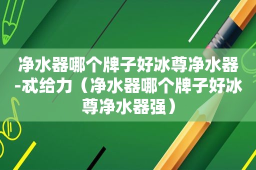 净水器哪个牌子好冰尊净水器-忒给力（净水器哪个牌子好冰尊净水器强）