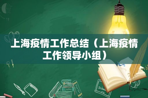 上海疫情工作总结（上海疫情工作领导小组）