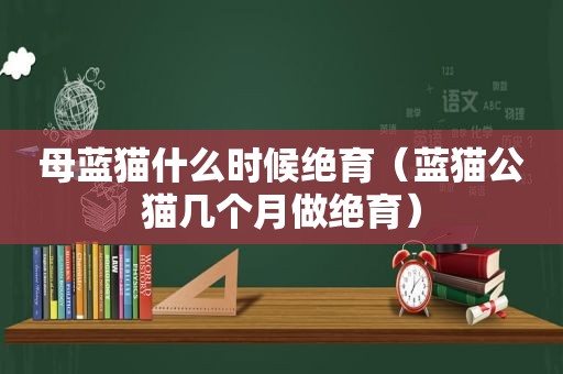 母蓝猫什么时候绝育（蓝猫公猫几个月做绝育）