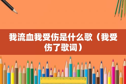 我流血我受伤是什么歌（我受伤了歌词）