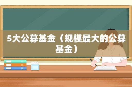 5大公募基金（规模最大的公募基金）