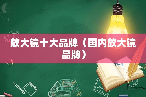 放大镜十大品牌（国内放大镜品牌）