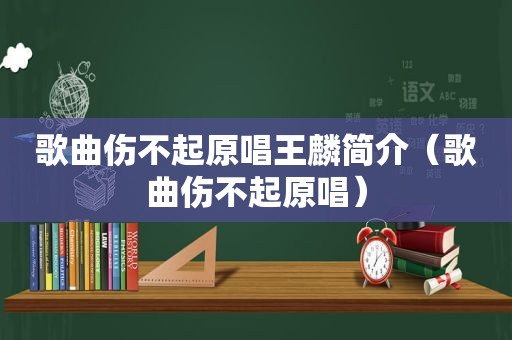 歌曲伤不起原唱王麟简介（歌曲伤不起原唱）