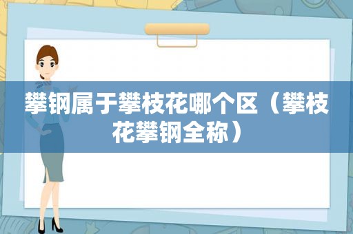 攀钢属于攀枝花哪个区（攀枝花攀钢全称）