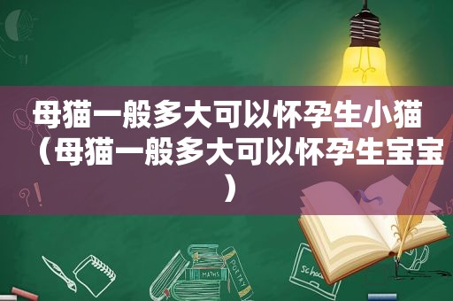 母猫一般多大可以怀孕生小猫（母猫一般多大可以怀孕生宝宝）