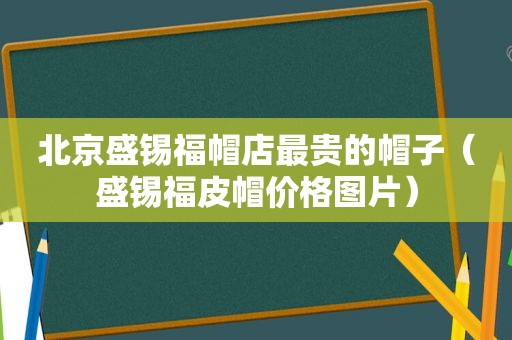 北京盛锡福帽店最贵的帽子（盛锡福皮帽价格图片）