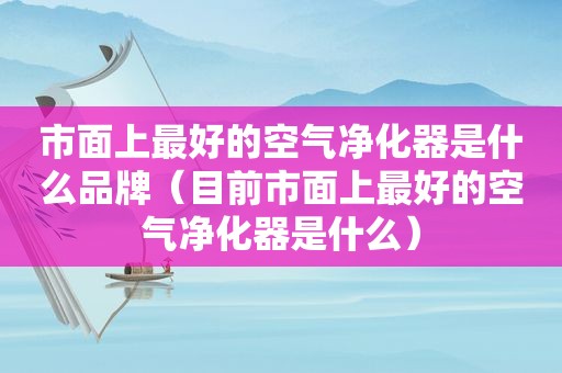 市面上最好的空气净化器是什么品牌（目前市面上最好的空气净化器是什么）