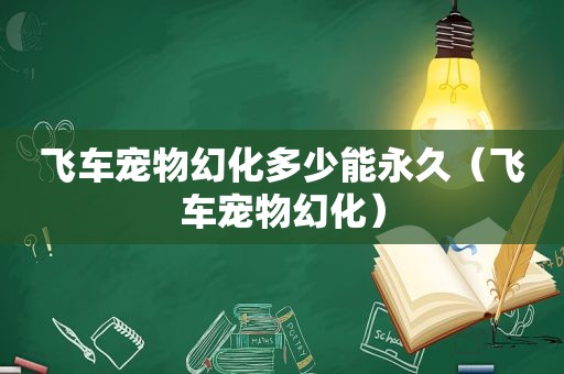 飞车宠物幻化多少能永久（飞车宠物幻化）