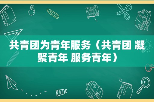 共青团为青年服务（共青团 凝聚青年 服务青年）