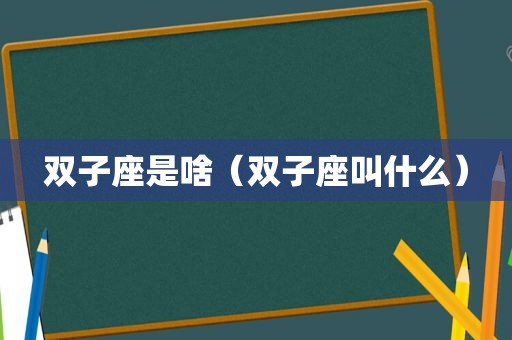 双子座是啥（双子座叫什么）