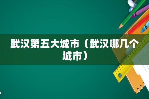 武汉第五大城市（武汉哪几个城市）