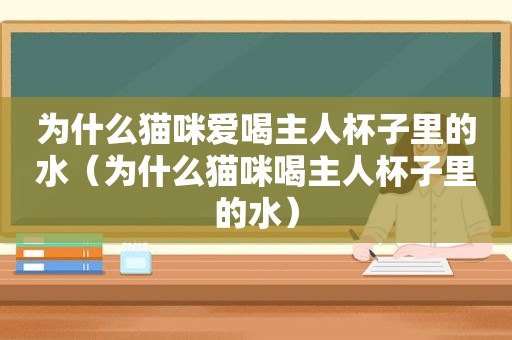 为什么猫咪爱喝主人杯子里的水（为什么猫咪喝主人杯子里的水）