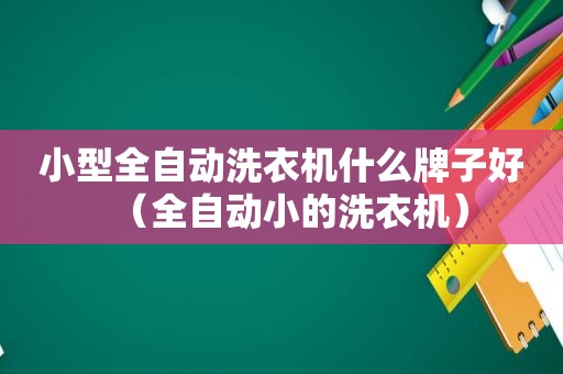 小型全自动洗衣机什么牌子好（全自动小的洗衣机）