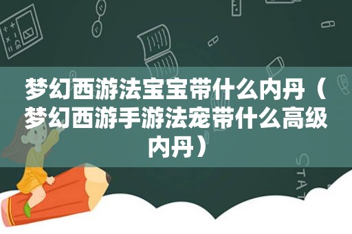 梦幻西游法宝宝带什么内丹（梦幻西游手游法宠带什么高级内丹）