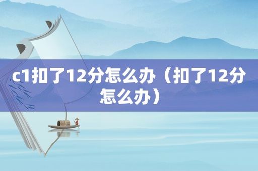 c1扣了12分怎么办（扣了12分怎么办）