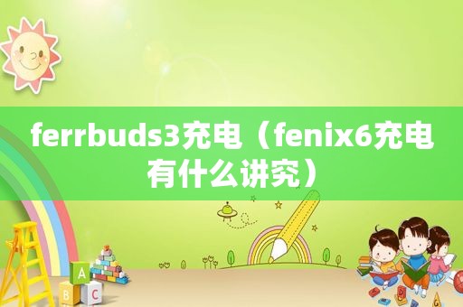 ferrbuds3充电（fenix6充电有什么讲究）