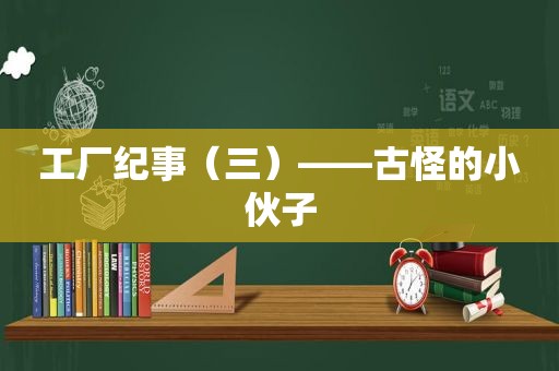 工厂纪事（三）——古怪的小伙子