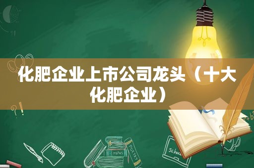 化肥企业上市公司龙头（十大化肥企业）