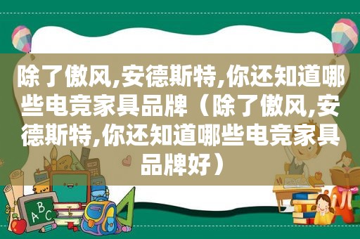 除了傲风,安德斯特,你还知道哪些电竞家具品牌（除了傲风,安德斯特,你还知道哪些电竞家具品牌好）