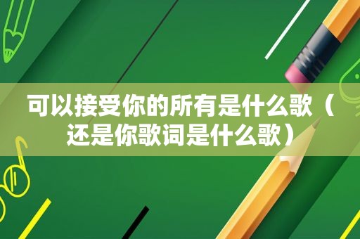 可以接受你的所有是什么歌（还是你歌词是什么歌）