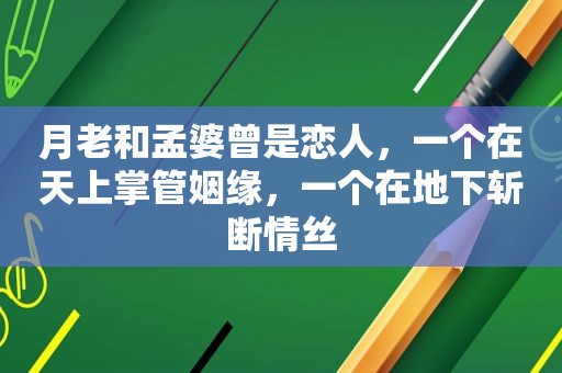 月老和孟婆曾是恋人，一个在天上掌管姻缘，一个在地下斩断情丝