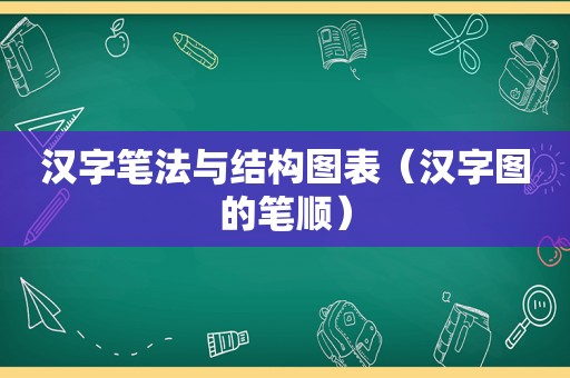 汉字笔法与结构图表（汉字图的笔顺）