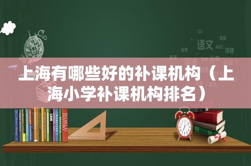 上海有哪些好的补课机构（上海小学补课机构排名）