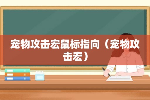 宠物攻击宏鼠标指向（宠物攻击宏）