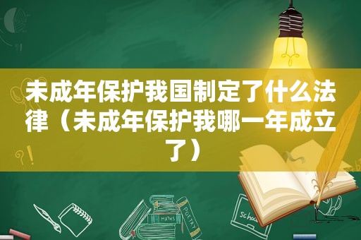 未成年保护我国制定了什么法律（未成年保护我哪一年成立了）