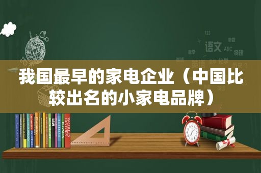 我国最早的家电企业（中国比较出名的小家电品牌）