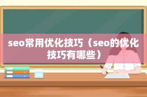 seo常用优化技巧（seo的优化技巧有哪些）