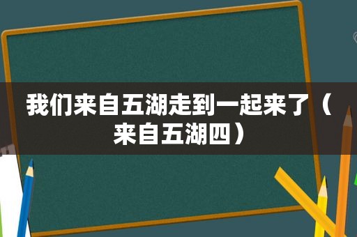 我们来自五湖走到一起来了（来自五湖四）