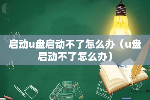 启动u盘启动不了怎么办（u盘启动不了怎么办）