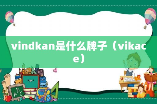 vindkan是什么牌子（vikace）