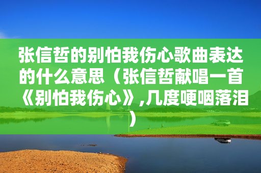 张信哲的别怕我伤心歌曲表达的什么意思（张信哲献唱一首《别怕我伤心》,几度哽咽落泪）