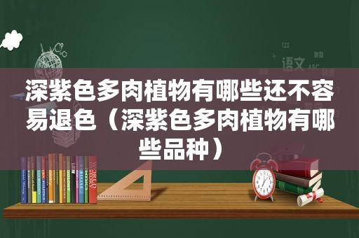 深紫色多肉植物有哪些还不容易退色（深紫色多肉植物有哪些品种）