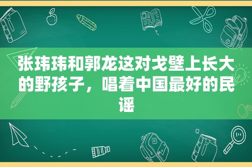 张玮玮和郭龙这对戈壁上长大的野孩子，唱着中国最好的民谣