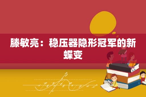 滕敏亮：稳压器隐形冠军的新蝶变