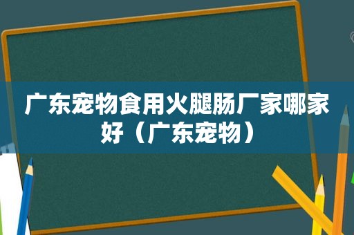 广东宠物食用火腿肠厂家哪家好（广东宠物）