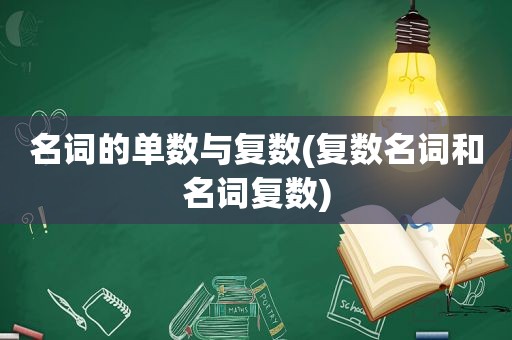 名词的单数与复数(复数名词和名词复数)